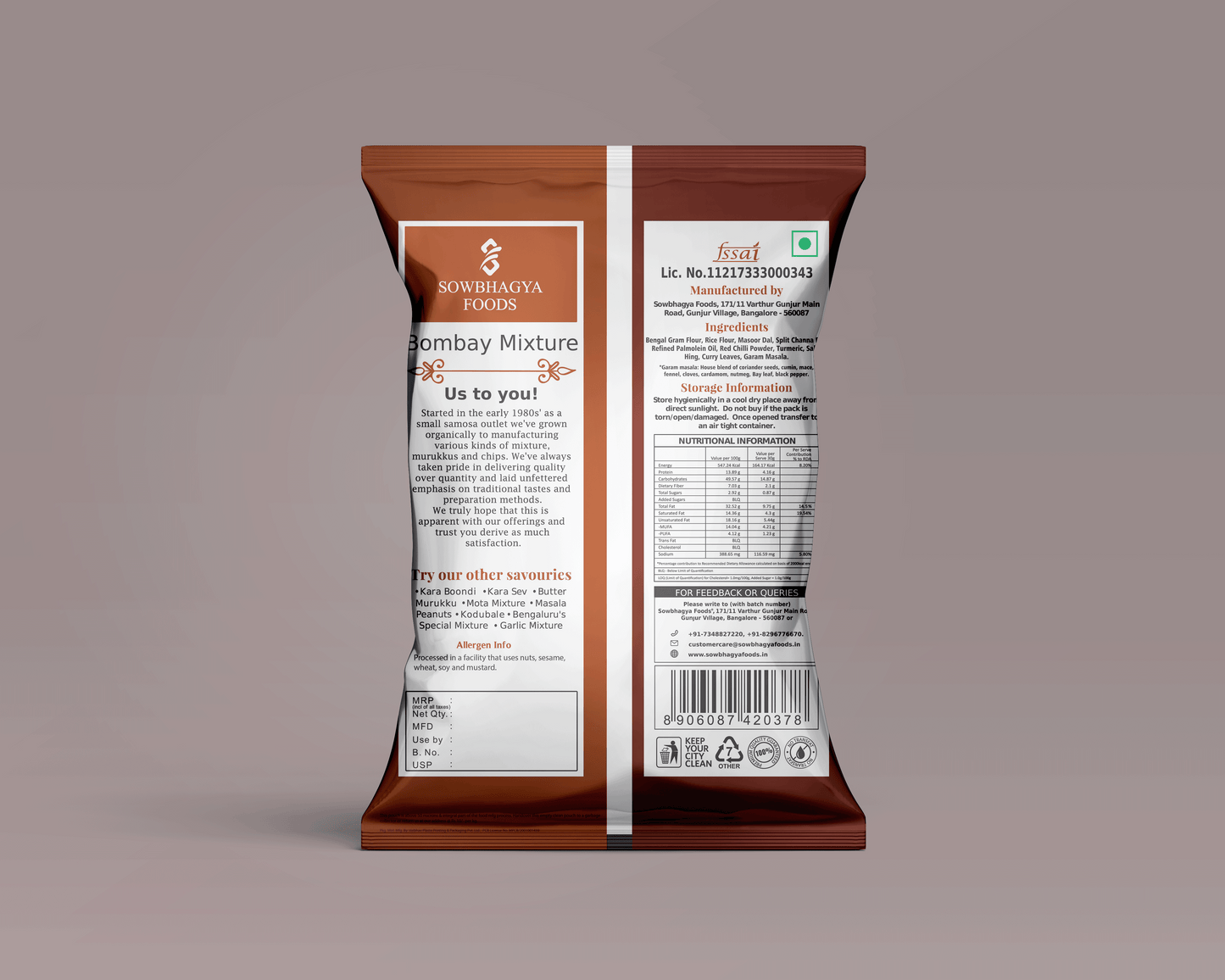 Sowbhagya Bombay Mixture 500 gm