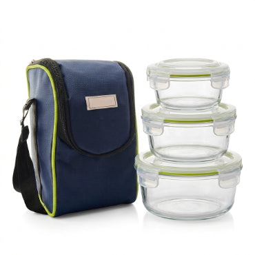 Smartle Fresh Cliq Glass Lunch Box 3 pcs