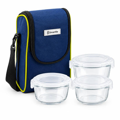 Smartle Fresh Cliq Glass Lunch Box 3 pcs