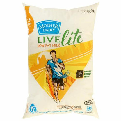 Mother Dairy Double Toned Milk Pouch 1 ltr