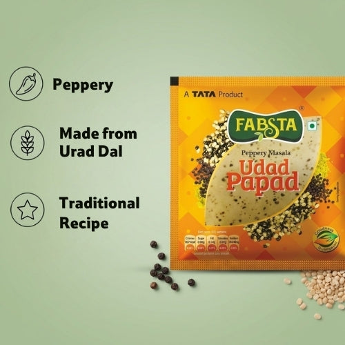 Fabsta Peppery Urad Papad, 1 Kg