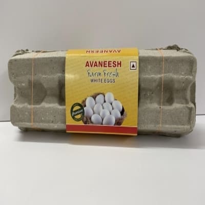 Avaneesh Farm Fresh White Eggs Pack Of 12