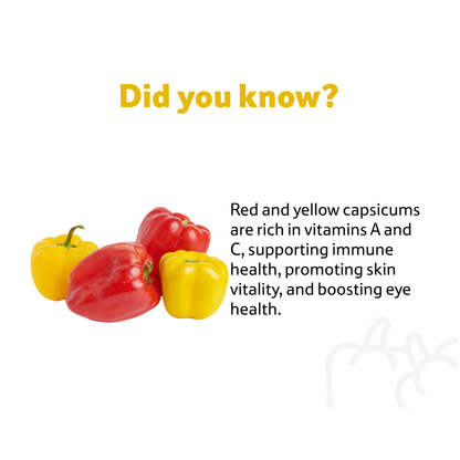 Capsicum Red & Yellow, Prepack 250 g