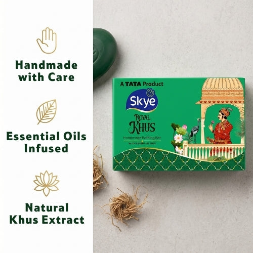 Skye Royal Khus Handmade Bathing Bar, 125 g
