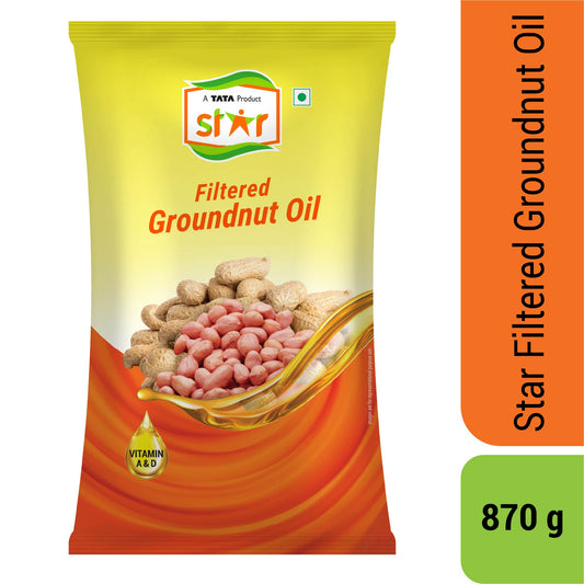 Star Filtered Groundnut Oil Pouch 870 Gm