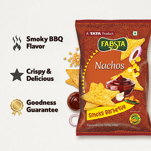Fabsta Smoky Barbeque Nachos, 130 g
