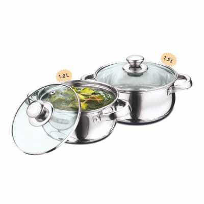 Smartle Cook N Serve Set With Glass Lid set of 2