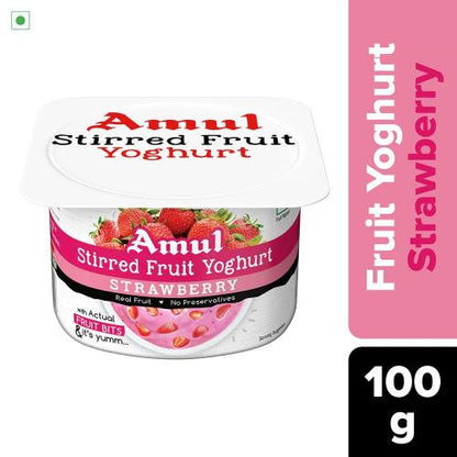 Amul Stirred Strawberry Yoghurt 100 g