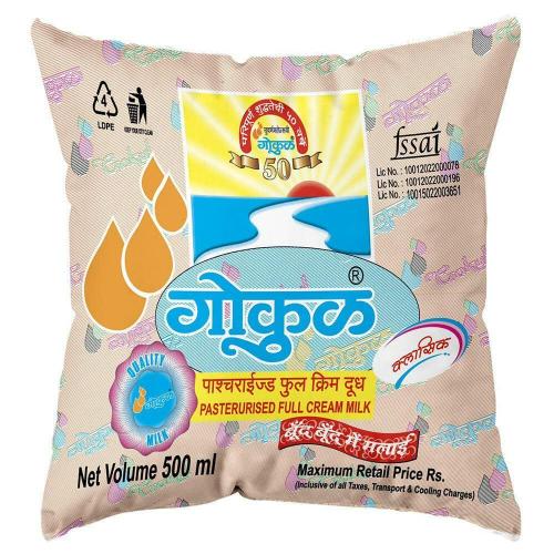 Gokul Full Cream Milk Pouch 500 ml