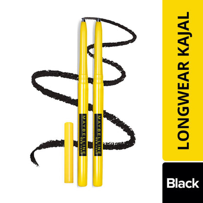 Maybelline Colossal Black Kajal 0.35 gm (pack of 2)
