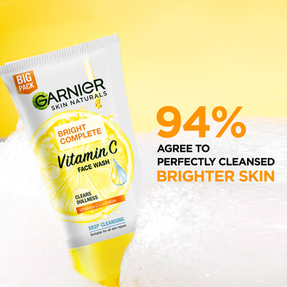 Garnier Bright Complete Face Wash 150 gm