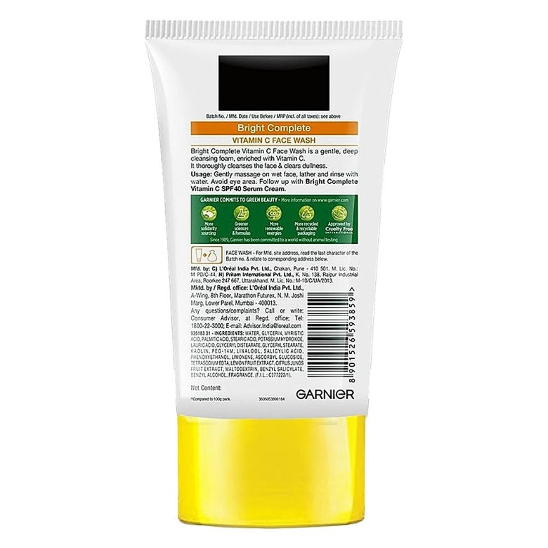 Garnier Bright Complete Face Wash 150 g