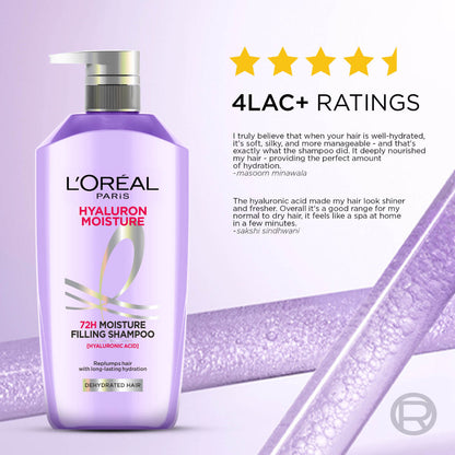 L'Oreal Paris Hyaluron 72 Hrs Moisture Filling Shampoo 650 ml