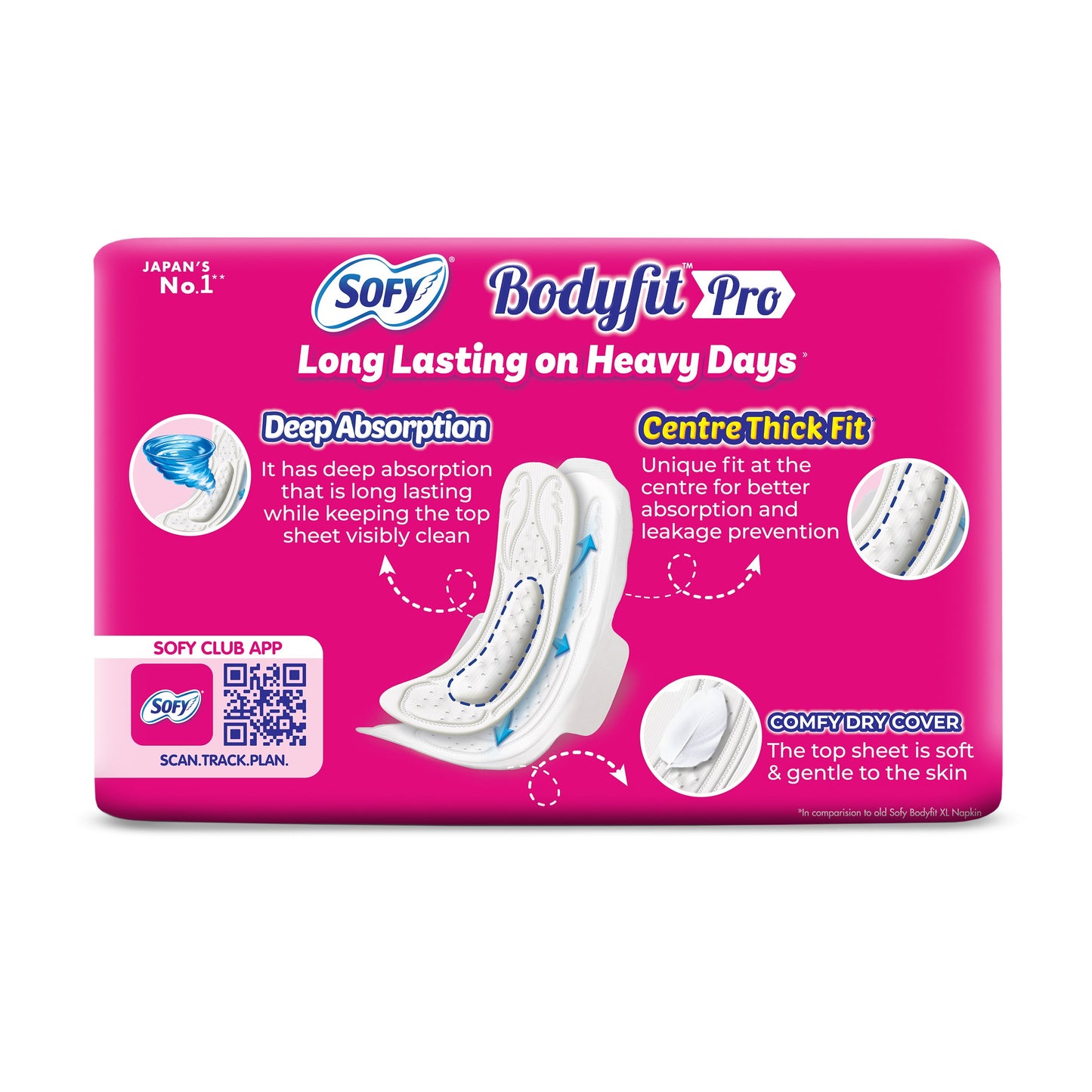 Sofy Bodyfit Sanitary Napkin Xl pack of 18