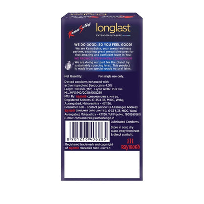 Kamasutra Long Last Condoms pack of 12