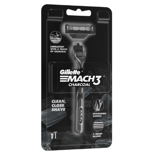 Gillette Mach 3 Charcoal Razor pack of 1