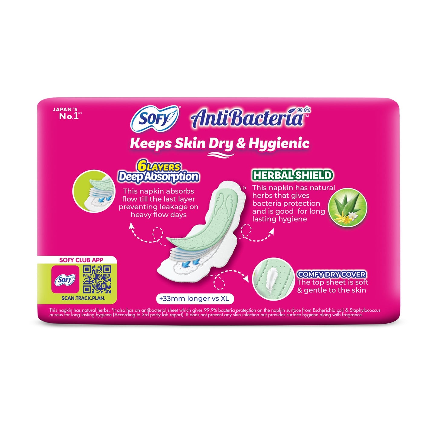 Sofy Bodyfit Extra Long Sanitary Pad pack of 6