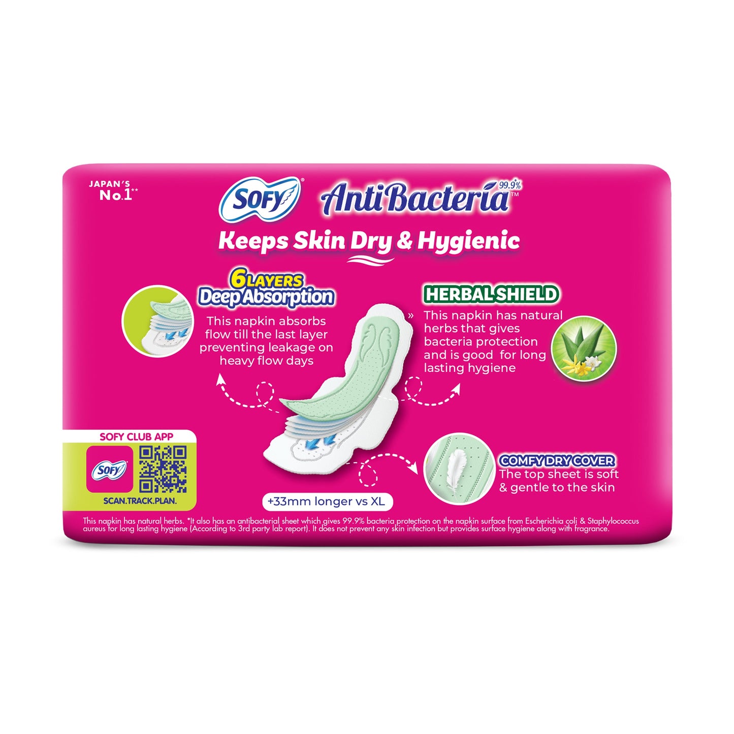 Sofy Bodyfit Extra Long Sanitary Pad pack of 6