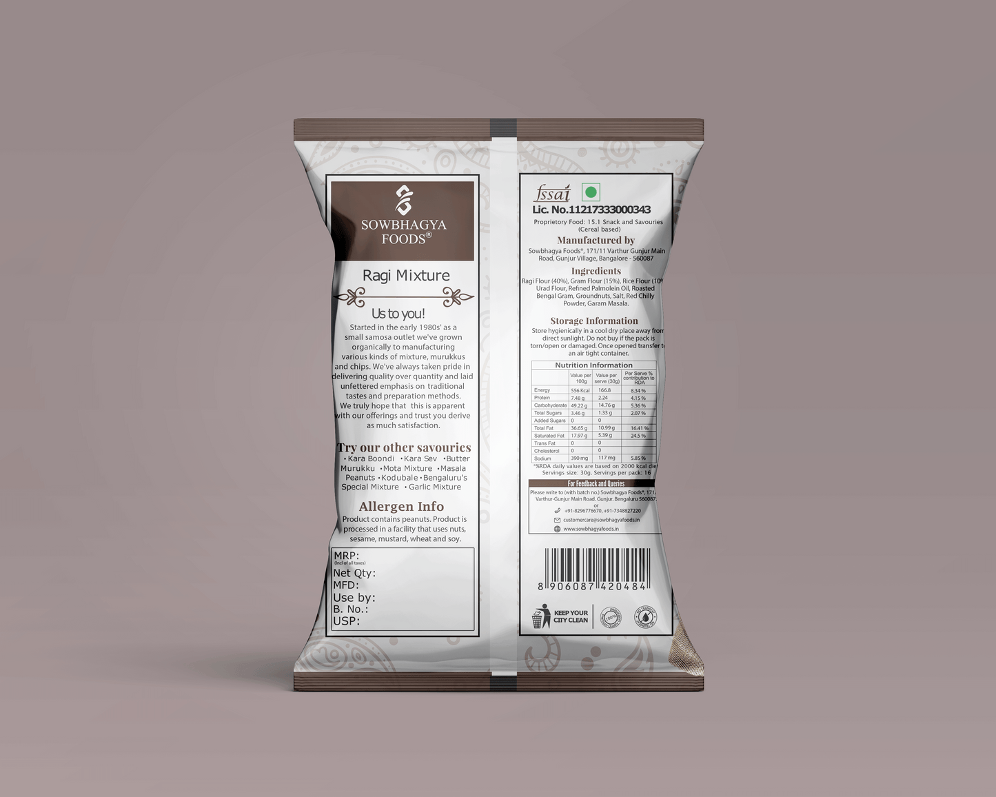 Sowbhagya Ragi Mixture 500 gm