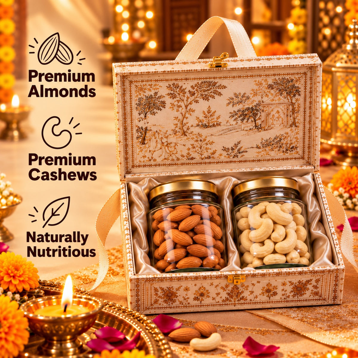 Star Healthy Gifting Dryfruit Wooden Assorted Pack 200 g