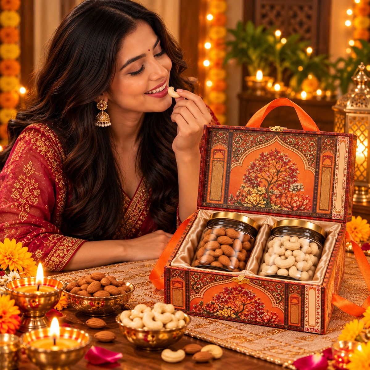 Star Healthy Gifting Dryfruit Wooden Assorted Pack 200 g