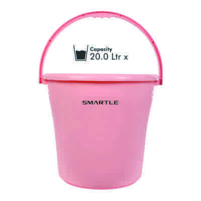 Smartle Plain Frosty Bucket Pink 20 Ltr 1 pc
