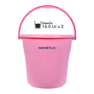 Smartle Frosty Bucket Printed Pink 16 Ltr 1 pc