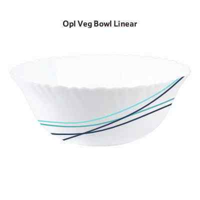 Smartle Opalware Veg Bowl Linear 1 pc