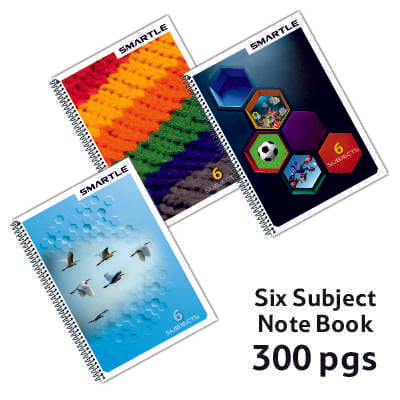 Smartle Six Subject Note Book 300 Pages 1 pc