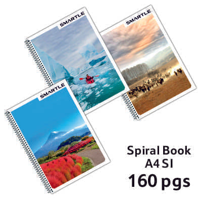Smartle Spiral Book A4 Single Line 160 Pages 1 pc