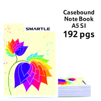 Smartle Casebound Note Book A5 Single Line 192 Pages 1 pc