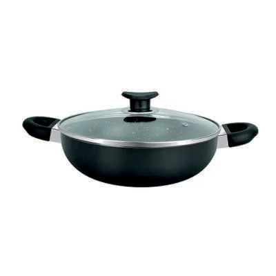 Smartle Non Stick Granite Kadai With Lid 1 pc