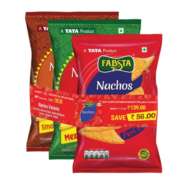 Fabsta Nachos Combi Pack, 390 g
