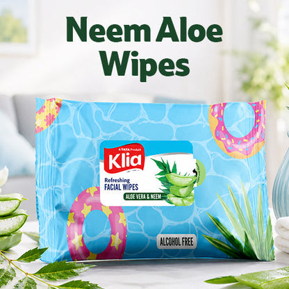 Klia Facial Wipes Neem Aloevera pack of 20