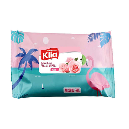 Klia Facial Wipes Rose pack of 20