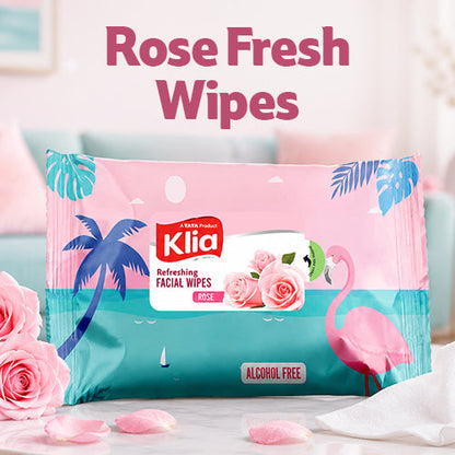 Klia Facial Wipes Rose Pack Of 20