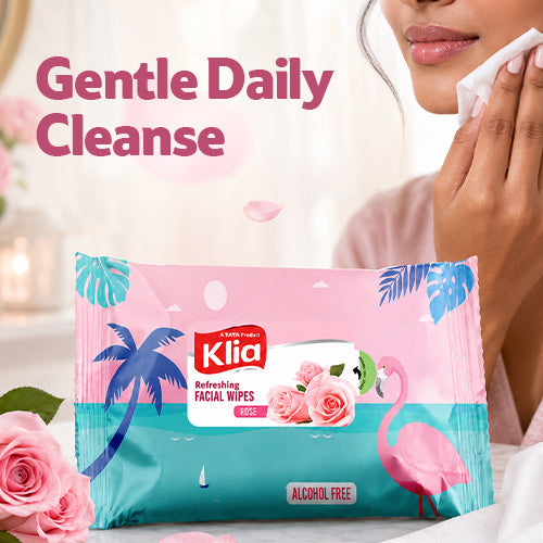 Klia Facial Wipes Rose pack of 20