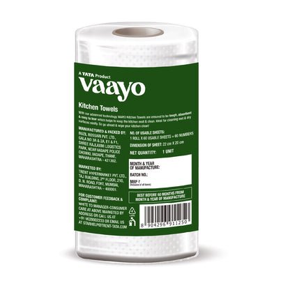 Vaayo Kitchen Towel 2Ply Pack Of 1 Roll