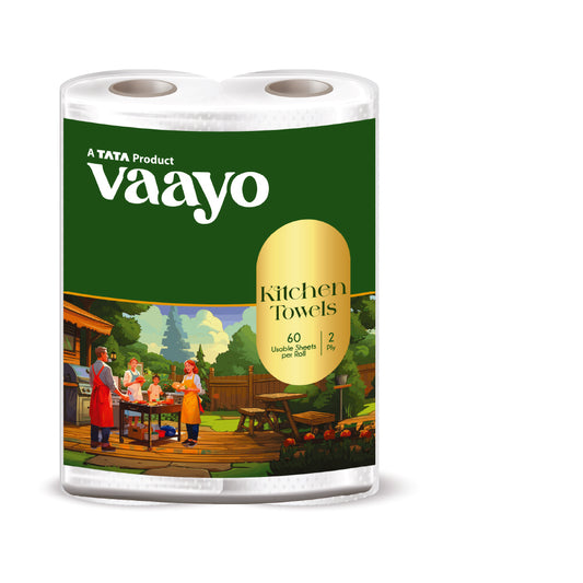 Vaayo Kitchen Towel 2Ply Pack Of 2 Roll