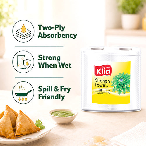 Klia Kitchen Towel 2Ply Pack Of 2 Roll
