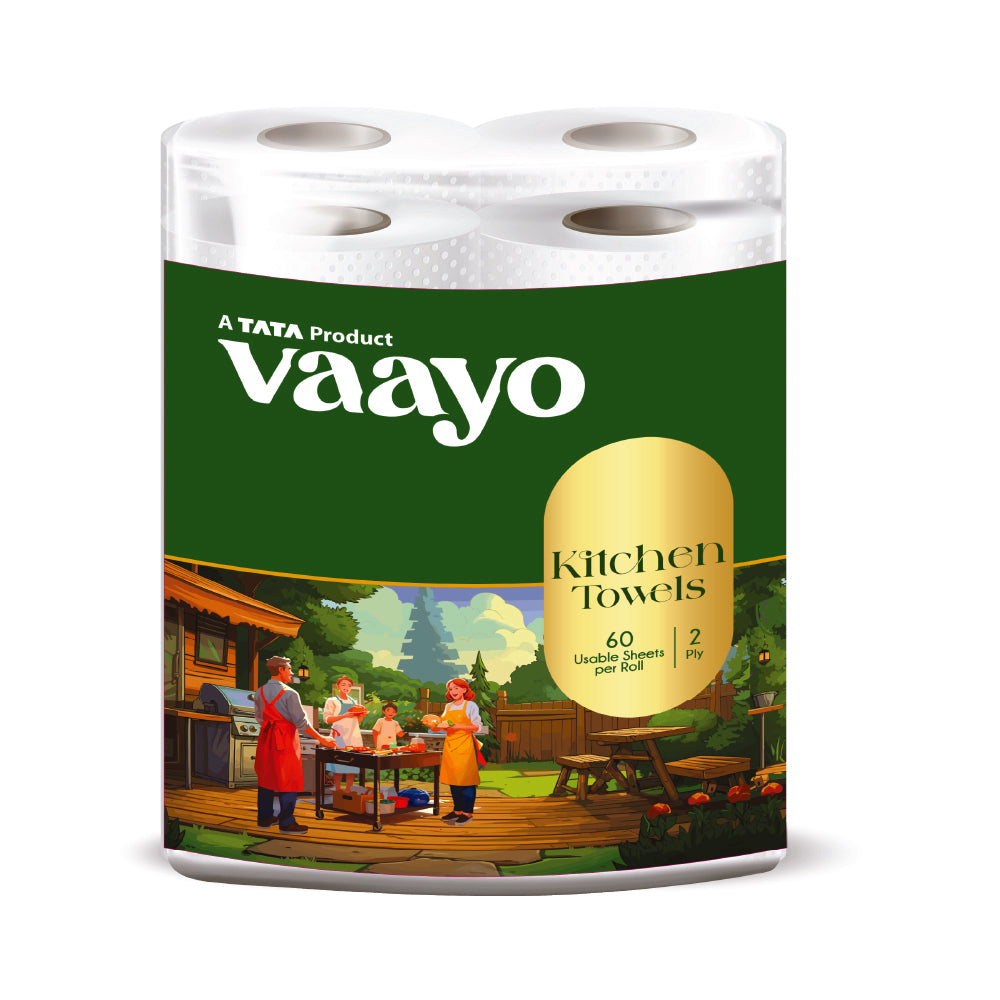 Vaayo Kitchen Towel 2Ply Pack Of 4 Roll