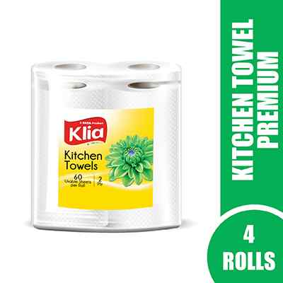 Klia Kitchen Towel 2Ply pack of 4 roll