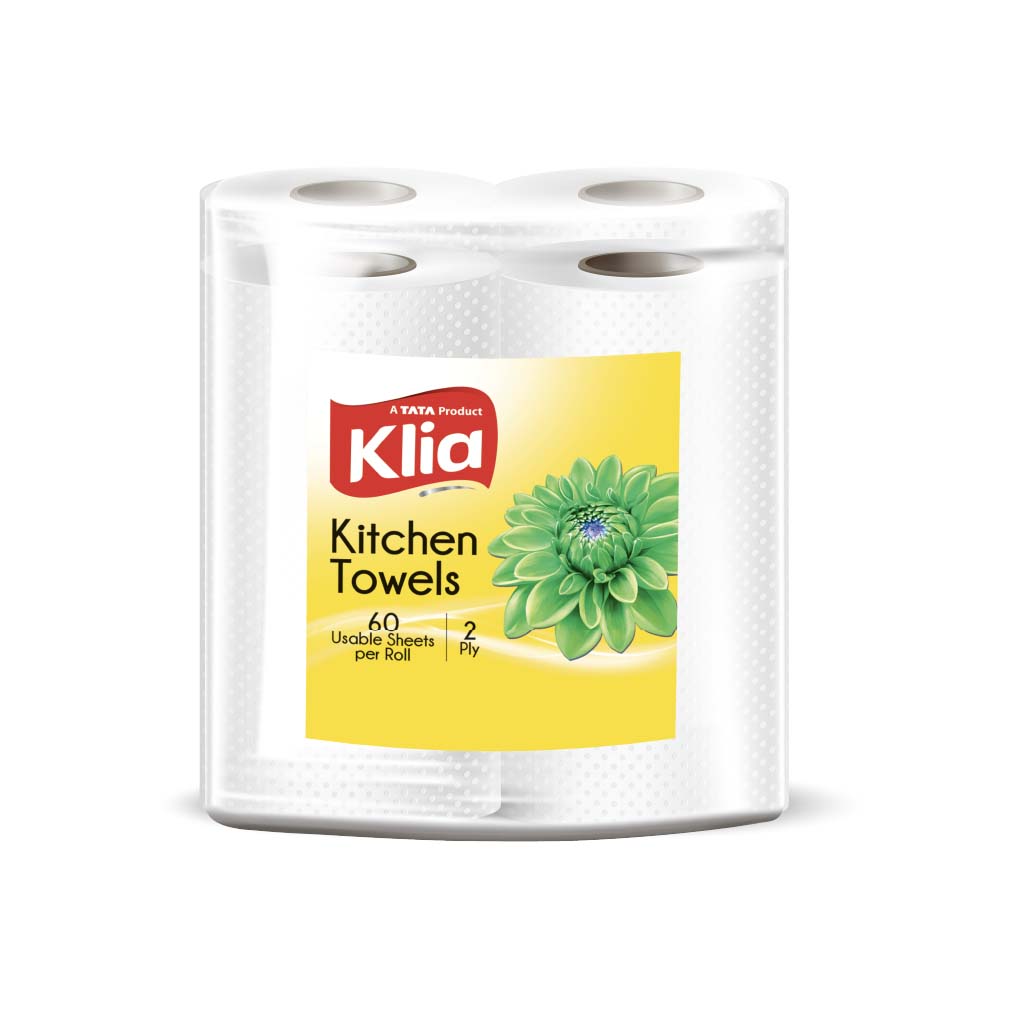 Klia Kitchen Towel 2Ply pack of 4 roll