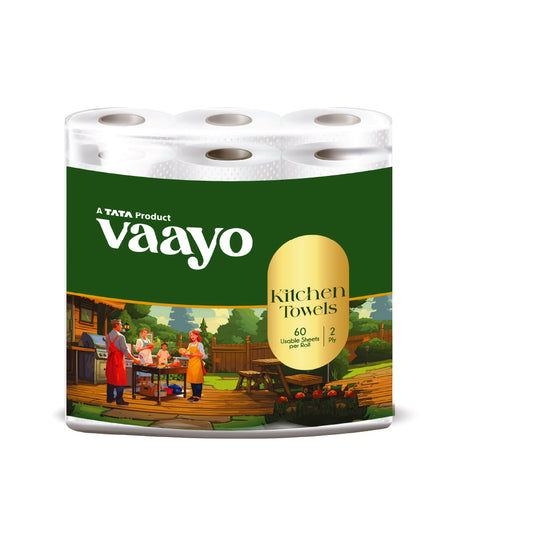 Vaayo Kitchen Towel 2Ply Pack Of 6 Roll