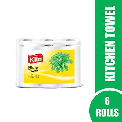 Klia Kitchen Towel 2Ply pack of 6 roll