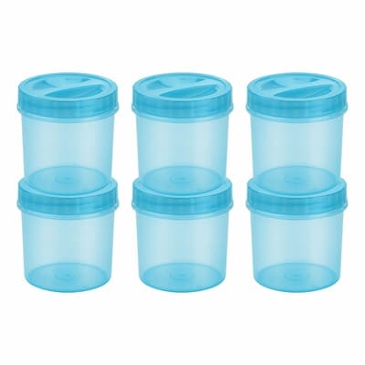 Smartle Plain Containr 250 Ml Blue set of 6
