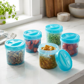 Smartle Plain Containr 250 Ml Blue set of 6