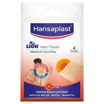 Hansaplast Lion Heat Pain Relief Plaster pack of 4