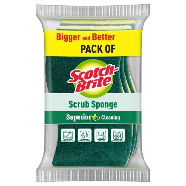 Scotch Brite Scrub Sponge Large pack of 3