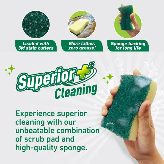 Scotch Brite Scrub Sponge Large pack of 3